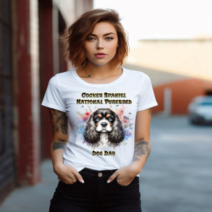 T-shirt Floral American Cocker Spaniel
