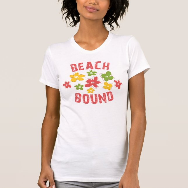 T-shirt floral attaché de plage (Devant)