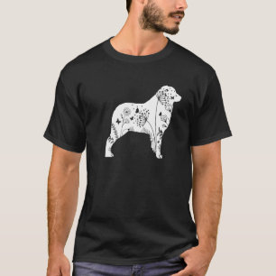 T-shirt Floral Australian Shepherd Maman Chien Fête des Mè