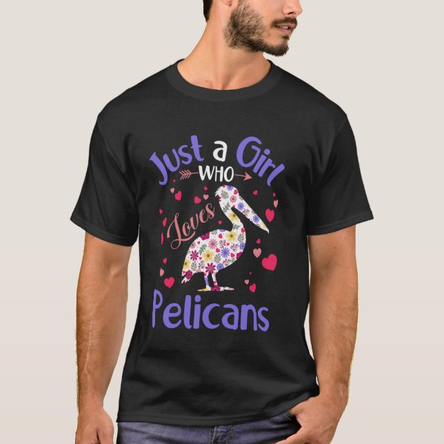 T-shirt Floral Bird Girls Femmes Juste Une Fille Qui Aime  (Devant)