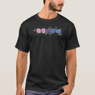 T-shirt Floral Bisexual Pride Boho LGBT mignon Fleurs LGBT