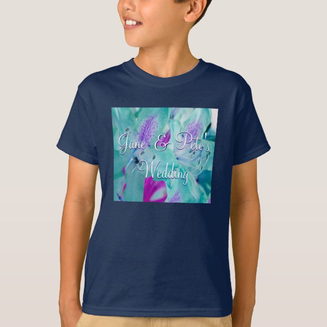 T-shirt Floral bleu (Devant)