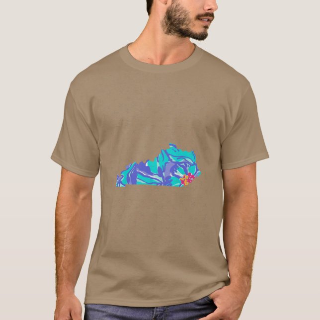 T-shirt Floral Blues Kentucky (Devant)