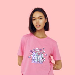T-Shirt Floral Booktrovert - Cute Pastel Livre Lov