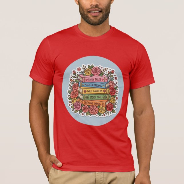 T-Shirt Floral Bookworm | Lecture Mignonne & Raisi (Devant)