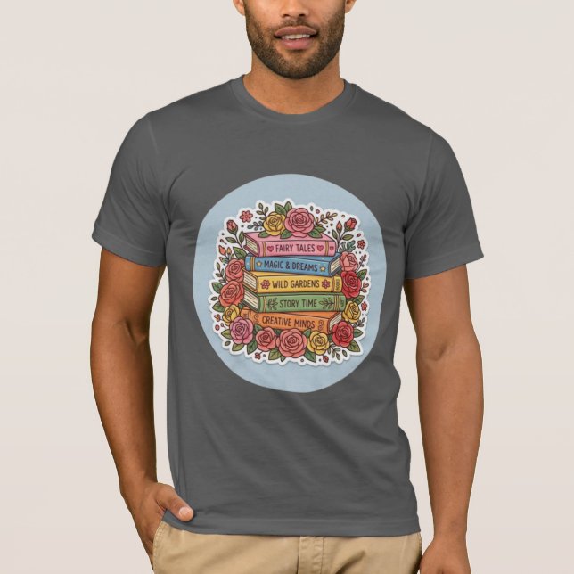 T-Shirt Floral Bookworm | Lecture Mignonne & Raisi (Devant)