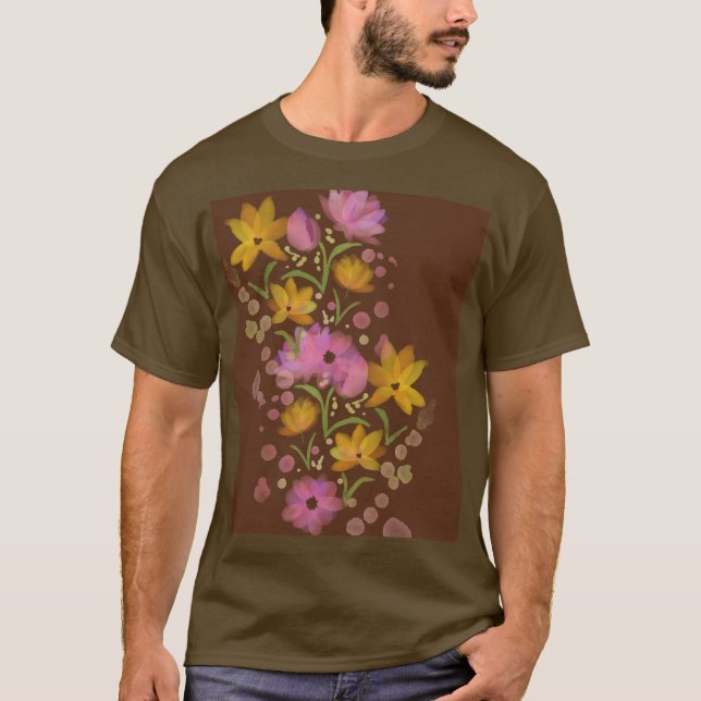 T-SHIRT FLORAL BOUQUET ART (Devant)