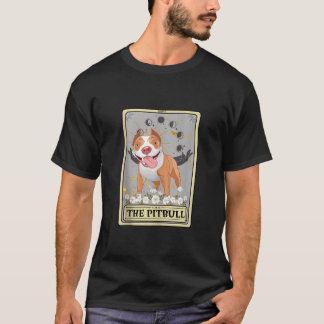 T-shirt Floral Carte Pitbull Tarot Halloween Pitbull Do