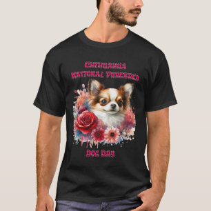T-shirt Floral Chihuahua Une Petite Canine fleurit