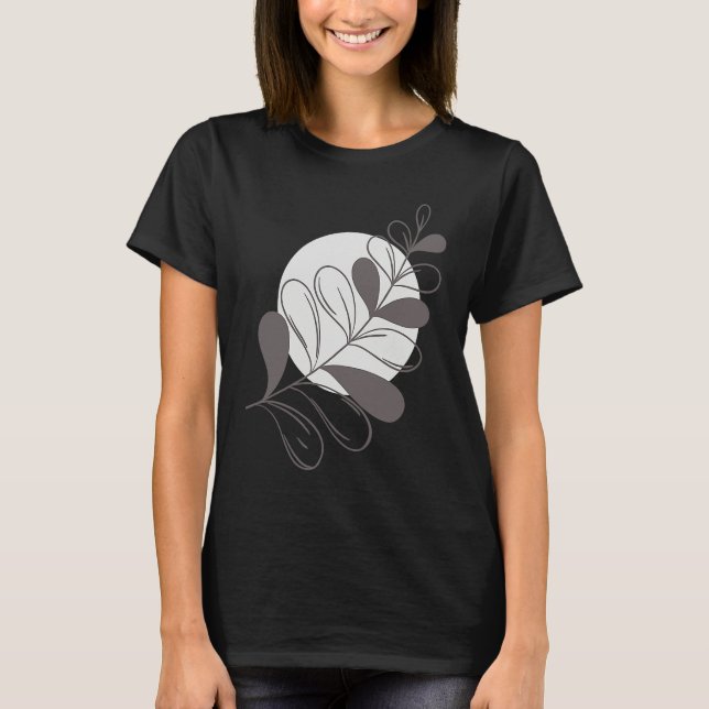 T-shirt Floral Circle with Abstract Outfit Illustration Gr (Devant)