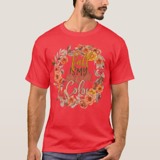 T-shirt Floral Cosy Season Automne Vibes Automne Lover Aut