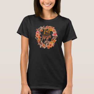 T-shirt Floral Cosy Season Automne Vibes Automne Thanksgi