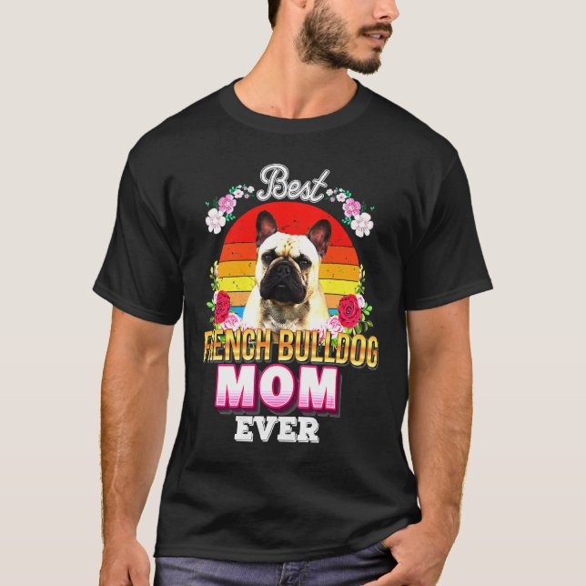 T-shirt Floral de Bulldog (Devant)