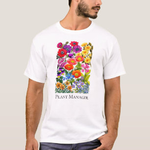 T-shirt floral de jardin d'usines de jardinage