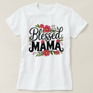 T-shirt floral de la Sainte Mama Cadeau de la fê