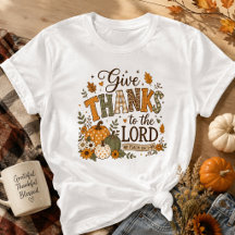T-shirt floral de Thanksgiving pour rendre grâce à