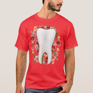 T-shirt Floral Dentist Dentist Dentist Fleurs Dentières As