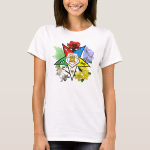 T-shirt floral d'étoile orientale