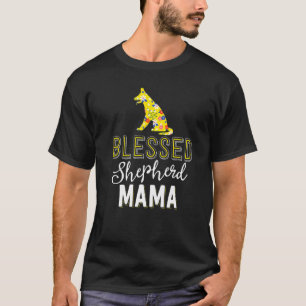 T-shirt Floral Dog Mom Blessed German Shepherd Mama