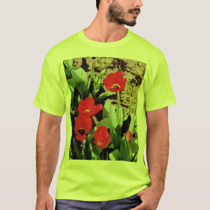 T-Shirt Floral Élégant Rouge Mala