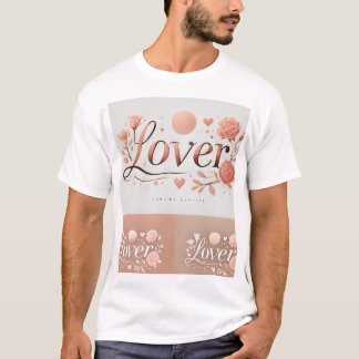 T-shirt floral esthétique Lover - Rose romantique 