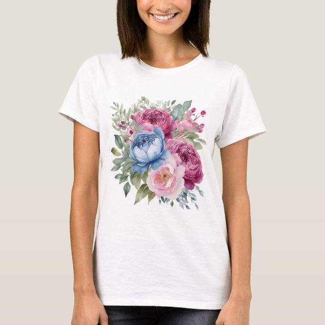 T-shirt floral féminin (Devant)