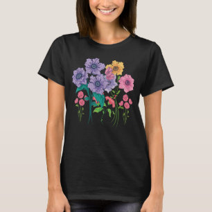 T-shirt Floral Fleur sauvage Beau Jardin Fleurs