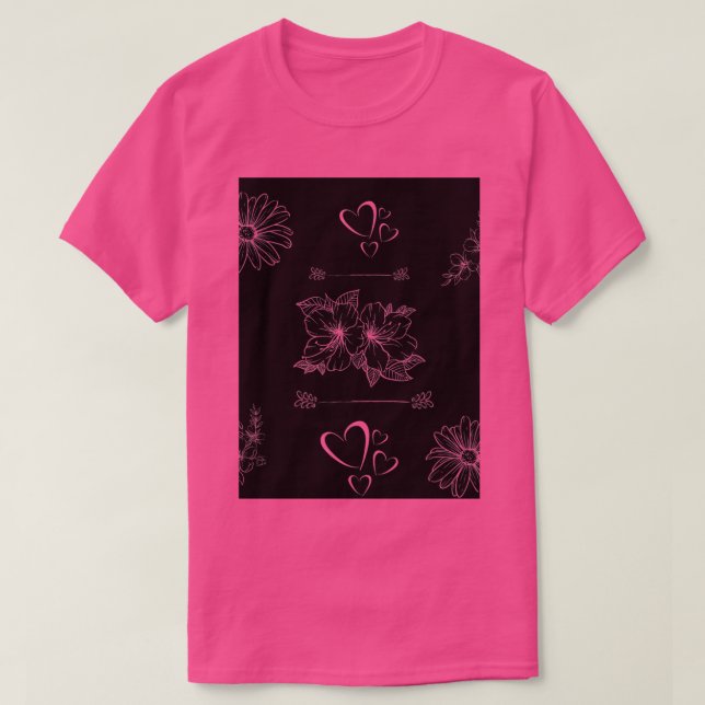 T-shirt Floral fleurit pour une attitude sombre (Design devant)