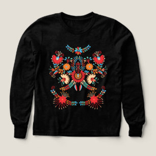 T-shirt floral folklorique