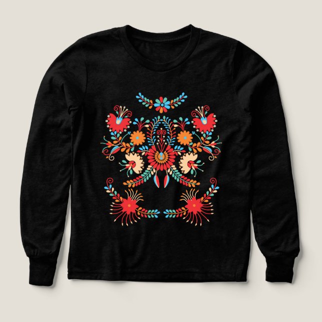 T-shirt floral folklorique (Motif recto)