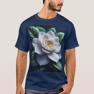 T-shirt Floral Gardenia blanc