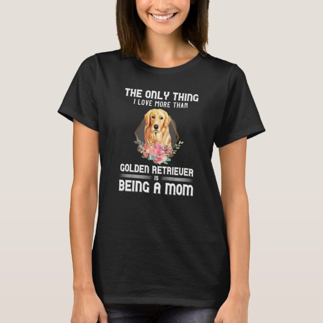 T-shirt Floral Golden Retriever Propriétaire Chien Parent  (Devant)