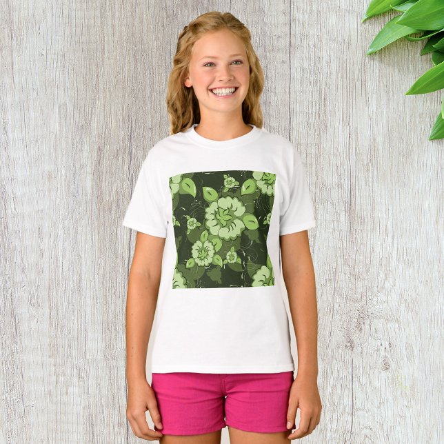T-Shirt Floral Green Girls (Créateur téléchargé)