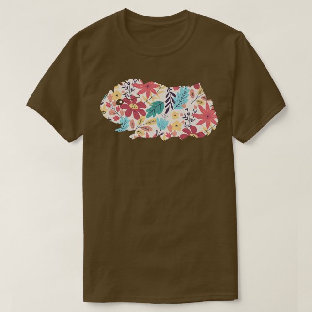 T-shirt Floral Guinée Cochon Fleur Guinée Cochon Premium (Design devant)