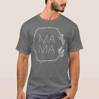 T-shirt Floral Hexagon Mama Fête des mères