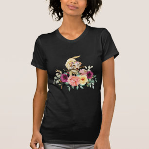 T-shirt Floral Labrador Retriever