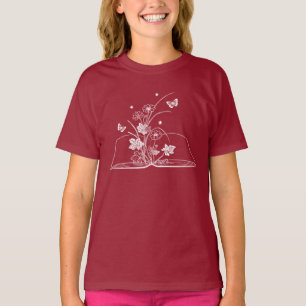 T-shirt Floral Livre Fleur esthétique