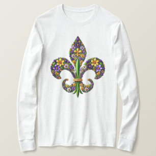 T-shirt Floral Mardi Gras fleur de lis