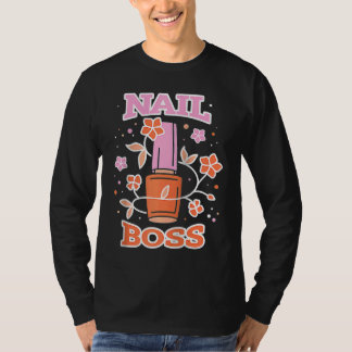 T-shirt Floral Nail Boss Tech Manucure Gel poli Artiste