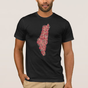 T-shirt Floral Palestine carte la liberté artistique pour 