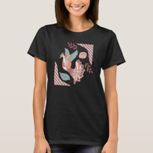 T-shirt Floral Peacock Oiseaux mignons Graphique animal