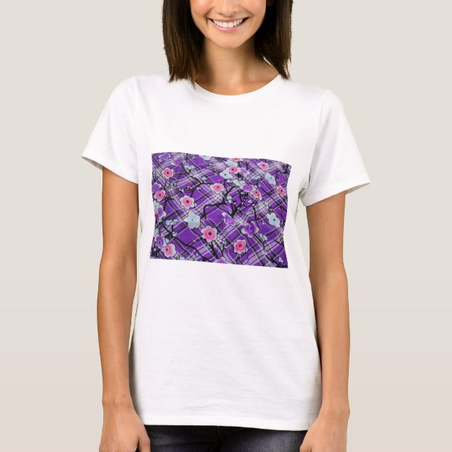 T-shirt Floral pourpre (Devant)