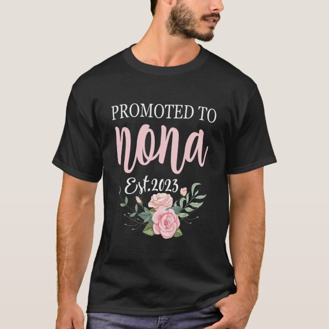 T-shirt Floral Promoted To Nona Est 2023 (Devant)
