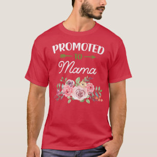 T-shirt Floral Promu Mama Maman Grossesse Faire-part Ba