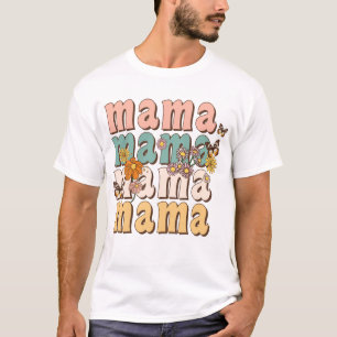 T-shirt Floral Retro Mama