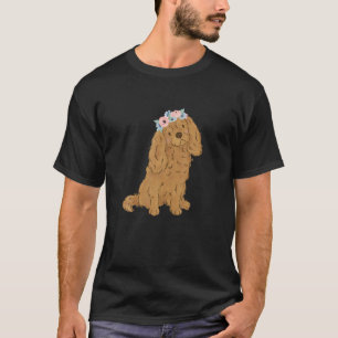 T-shirt Floral Ruby Cavalier King Charles Spaniel Cavie Mo