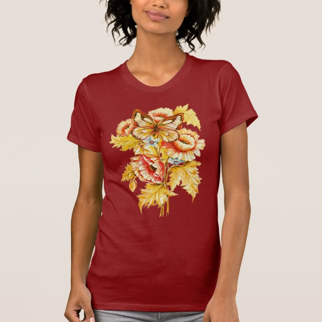 T-shirt Floral russe vintage (Devant)