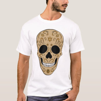 T-shirt Floral Sugar Skull Dia de los Muertos