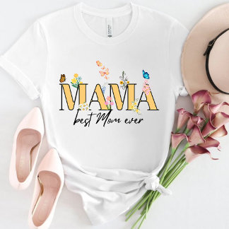 T-shirt Floral T-shirt: The Best Mom Ever