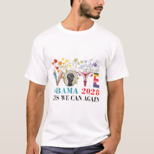 T-shirt Floral Vote Obama 2028 Réparons ce Président 202